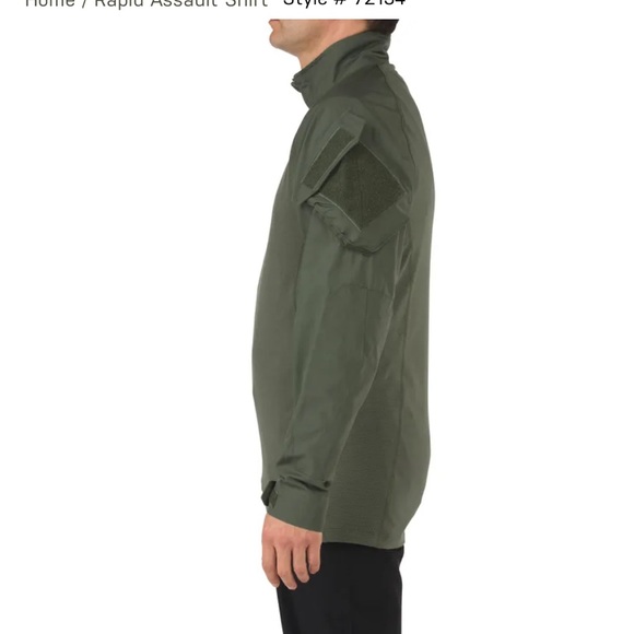 5.11 Tactical Men's Casual Button Down Shirt in Dark Green - Picture 5 of 5